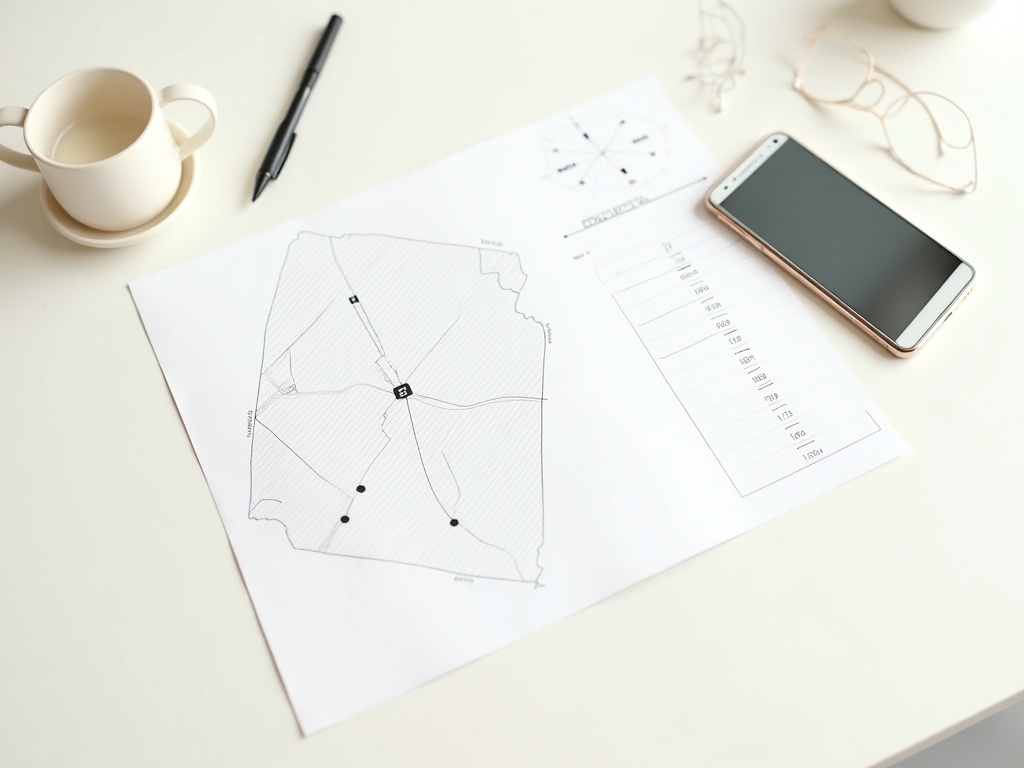 Geolocation mapping of plantation plots with GPS points and a coordinate log